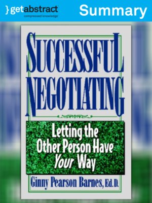 cover image of Successful Negotiating (Summary)